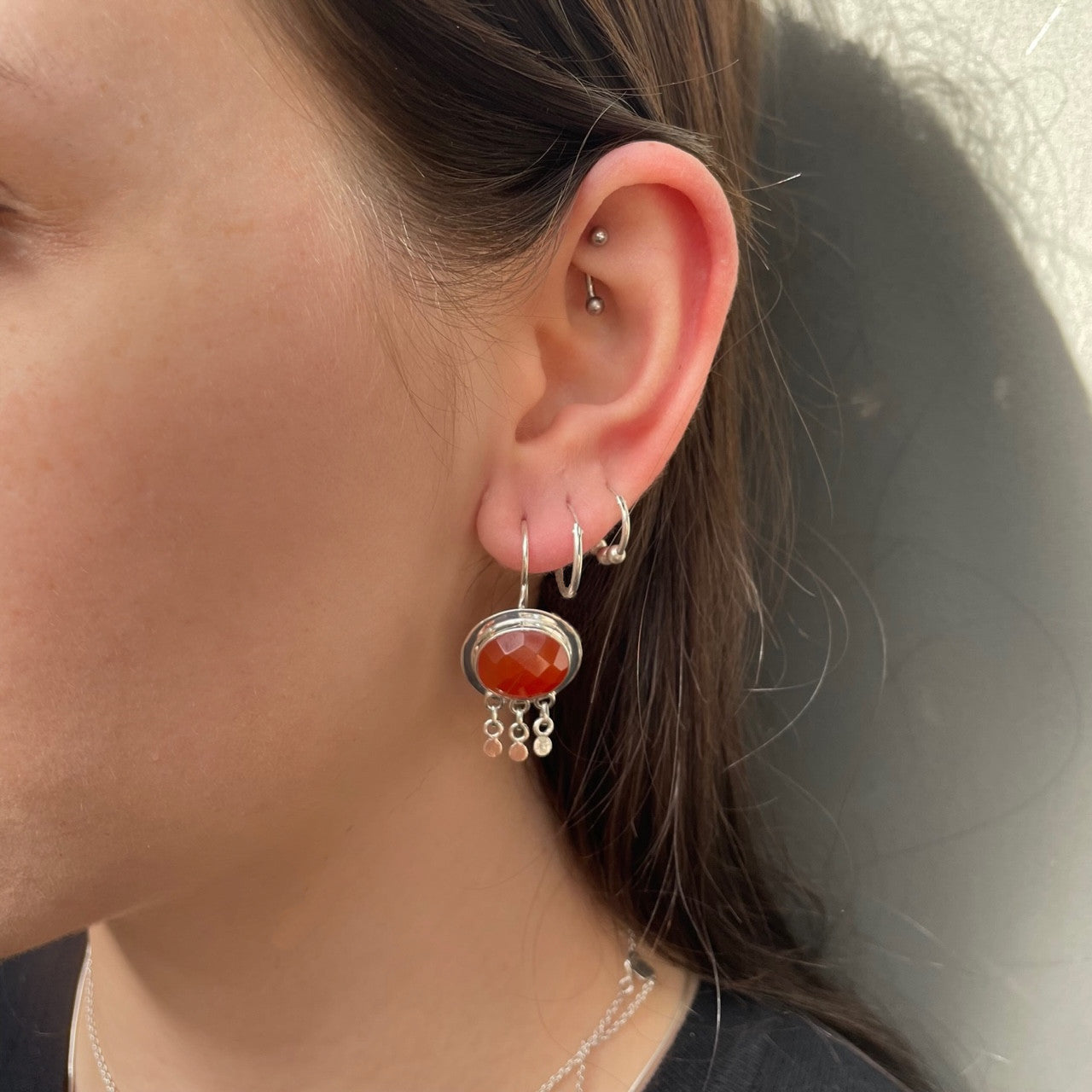 The faceted deity earring
