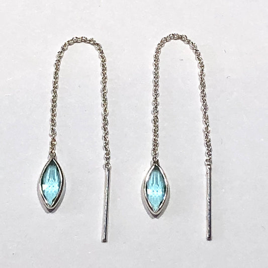 Crystal threader earrings