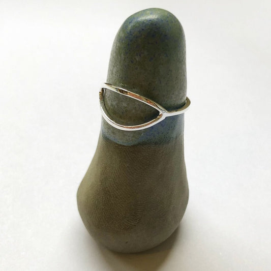 Sterling silver Open oval ring