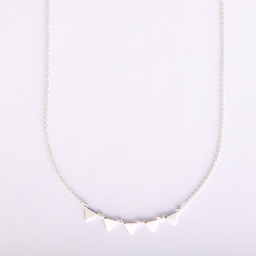 Silver bunting necklace