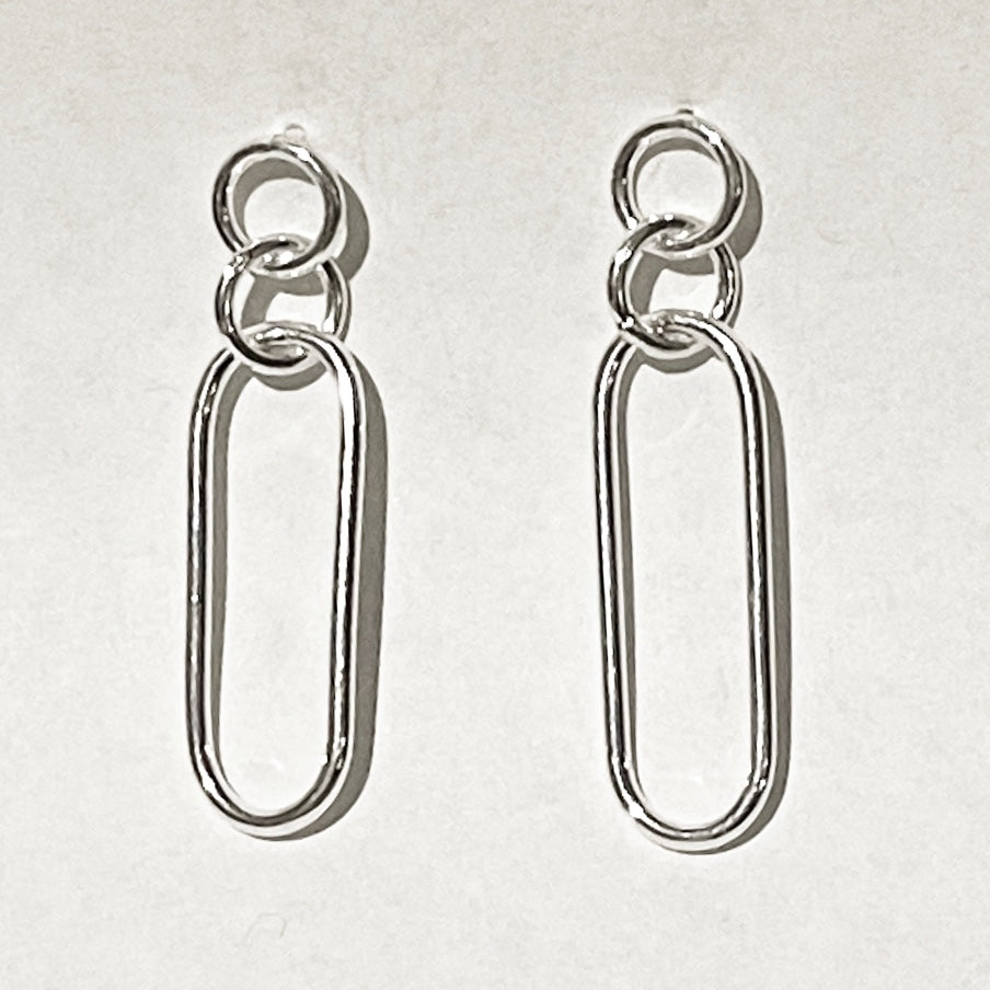 Triple link earring