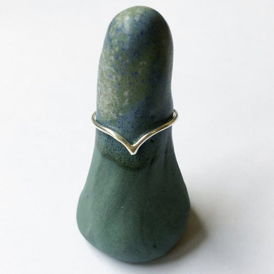 Sterling silver V ring