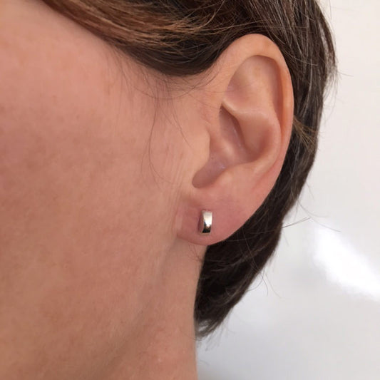 Silver half circle studs