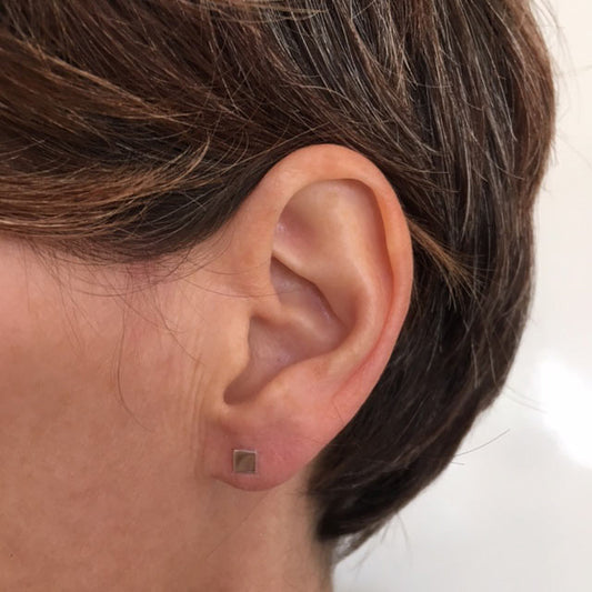 Silver square studs
