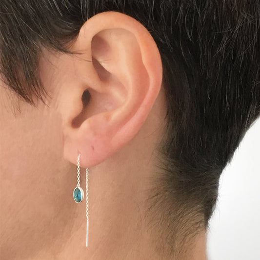 Crystal threader earrings