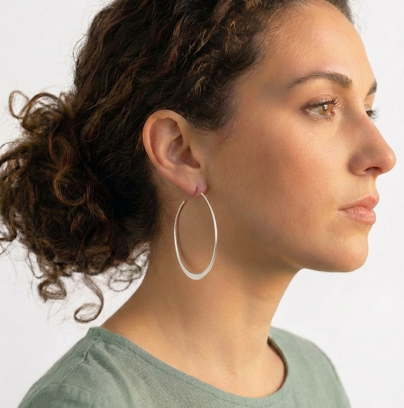 Open end hoop earring