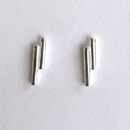 Double dash silver studs